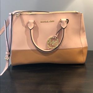 Michael Kors Bags - MK pink and brown bag and wallet combo Michael Kors Bags - MK pink and brown bag and wallet combo
